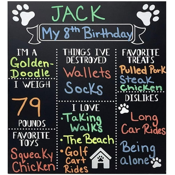 Dog Birthday Sign Dog Birthday Chalkboard Dog Birthday Dog Chalkboard
